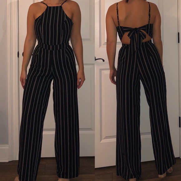 Pants - Striped jumpsuit